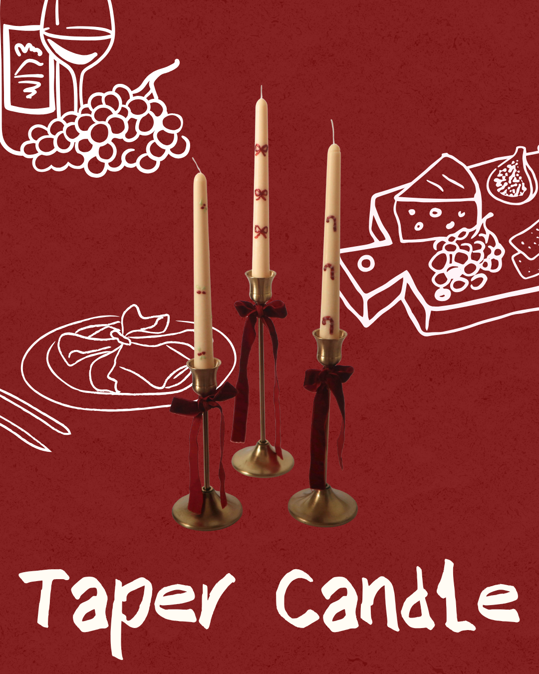 Holiday Taper Candle｜Mistletoe（ヤドリギ）