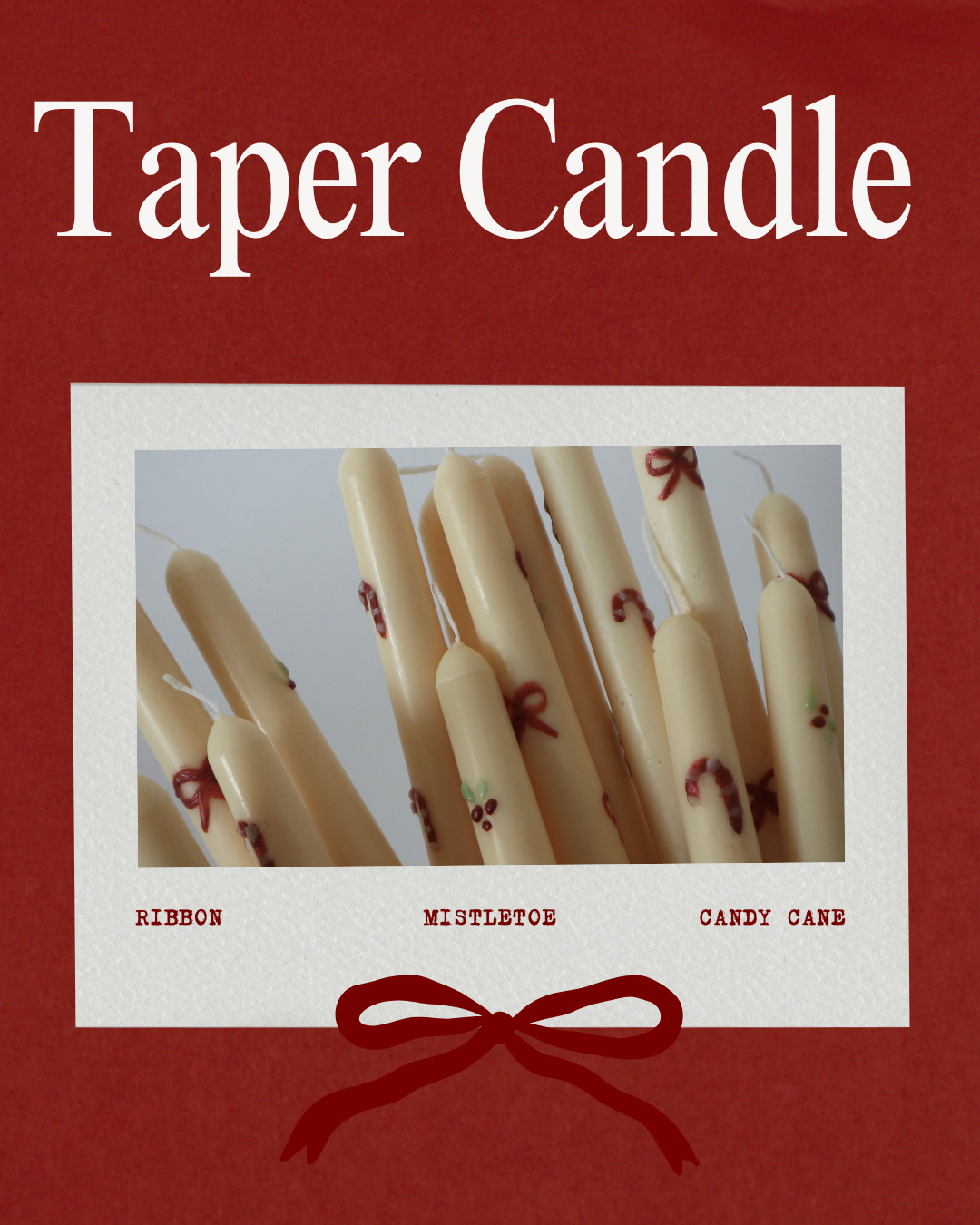 Holiday Taper Candle｜Mistletoe（ヤドリギ）